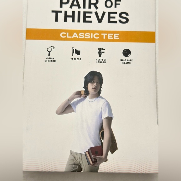 Pair of Thieves Men's Classic Fit Short Sleeve Crewneck T-Shirt Size Small 2pk - Picture 2 of 6